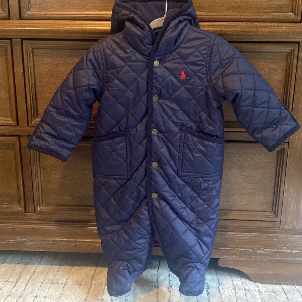 Polo Ralph Lauren Baby Boys Water-Repellent Hooded Barn Bunting One Piece